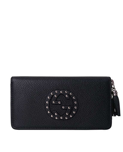 Gucci Soho Studded Zip Around Wallet, front view